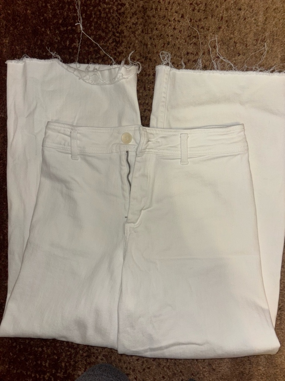 Women’s White High-Rise Straight Jeans